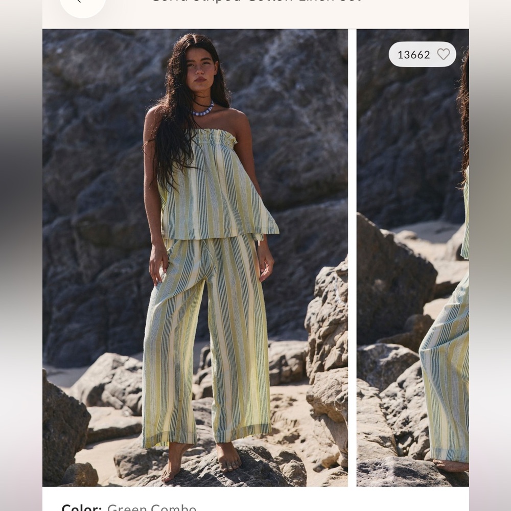 Free People Corfu Wide Leg Pants set